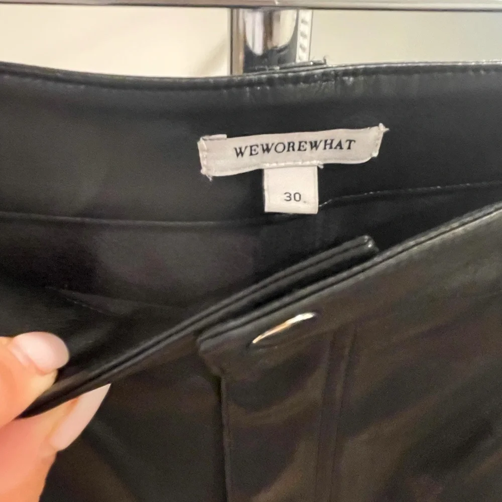 WeWoreWhat Leather Boyfriend Pants - Picture 4 of 4